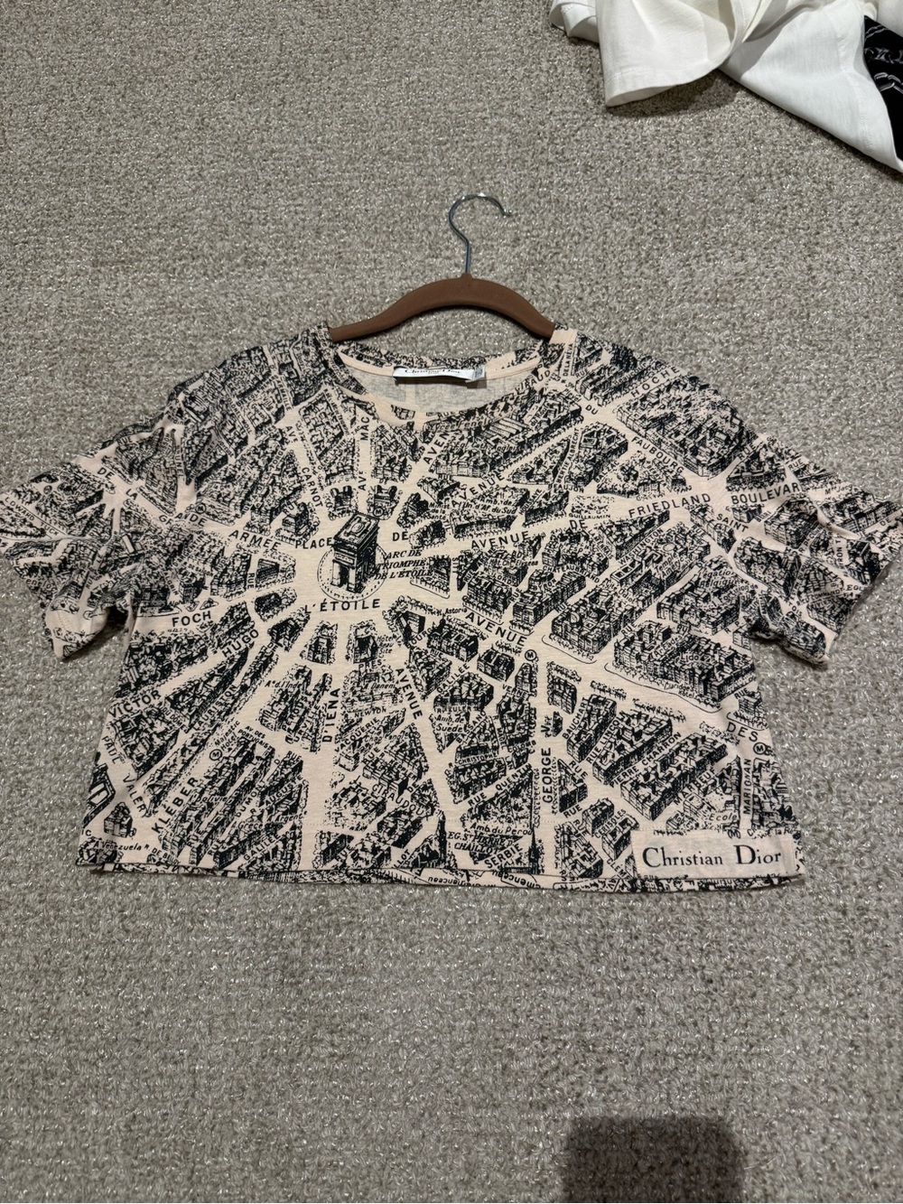 Dior Cropped Graphic Tee